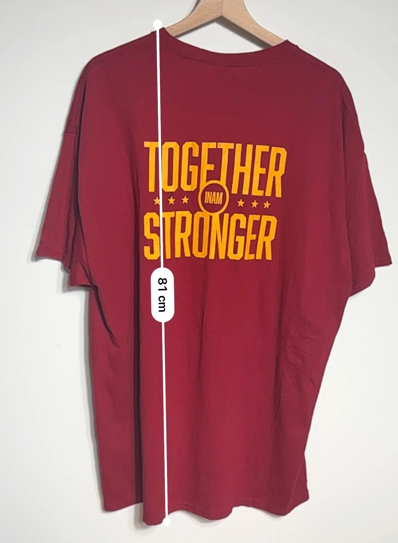 T-shirt Roosevelt Football USA 2XL bordeaux oversize – photo 6